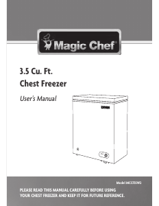 Manual Magic Chef MCCF35W2 Freezer