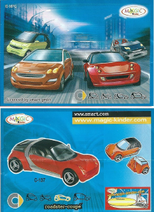 Käyttöohje Kinder Surprise C137 Smart Roadster Coupe