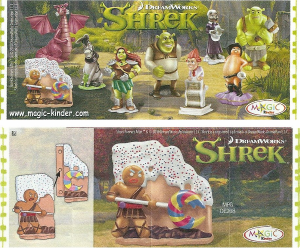 Rokasgrāmata Kinder Surprise DE268 Shrek Gingerbread Man