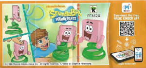 Käyttöohje Kinder Surprise FF352U SpongeBob SquarePants Patrick