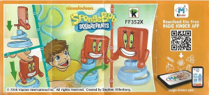 Manuale Kinder Surprise FF352X SpongeBob SquarePants Captain Krabs