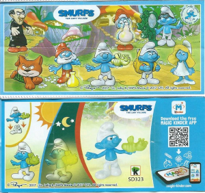 说明书 Kinder Surprise SD323 Smurfs Clumsy Smurf