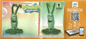 Käyttöohje Kinder Surprise SD367 SpongeBob SquarePants Plankton