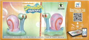 Rokasgrāmata Kinder Surprise SD368 SpongeBob SquarePants Gary