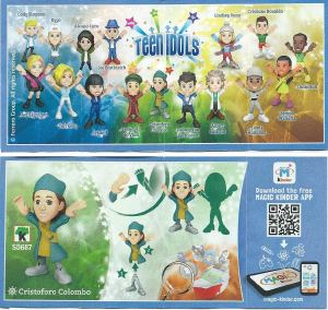 Εγχειρίδιο Kinder Surprise SD687 Teen Idols Cristoforo Colombo