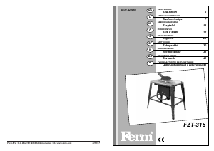 Mode d’emploi FERM TSM1003 Banc de scie