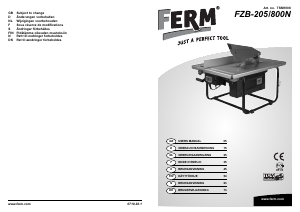 Handleiding FERM TSM1008 Tafelzaag