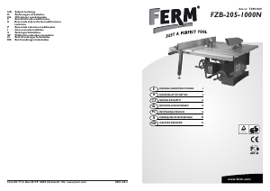 Manual de uso FERM TSM1009 Sierra de mesa