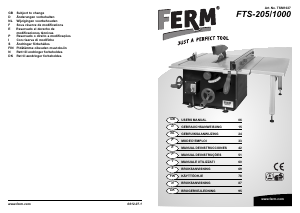 Manuale FERM TSM1027 Sega da banco