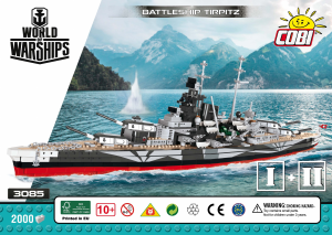 Manuál Cobi set 3085 World of Warships Battleship Tirpitz