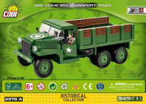 Manual Cobi set 2378A Small Army WWII GMC CCKW 353 Transport Truck