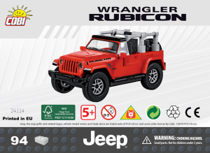 Rokasgrāmata Cobi set 24114 Jeep Wrangler Rubicon