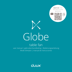 Mode d’emploi Duux DXCF07 Globe Ventilateur