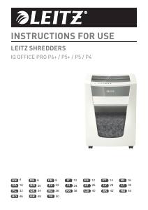 Manual Leitz IQ Office Pro P6+ Distrugator documente