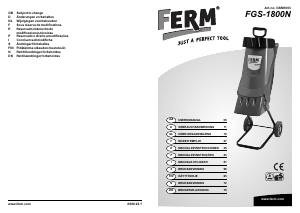Bedienungsanleitung FERM GSM1003 Gartenhäcksler