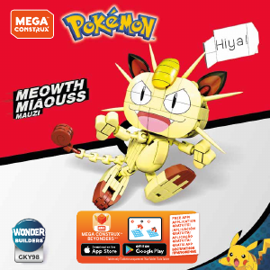 Vadovas Mega Construx set GKY98 Pokemon Meowth