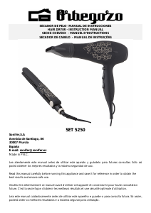 Manual Orbegozo SET 5250 Secador de cabelo
