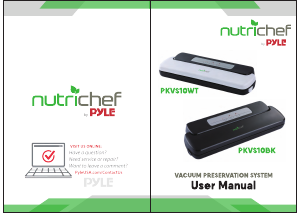 Manual Nutrichef PKVS10WT Vacuum Sealer