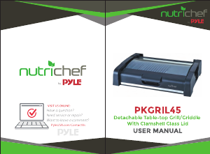 Handleiding Nutrichef PKGRIL45 Bakplaat