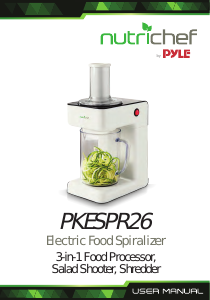 Manual Nutrichef PKESPR26.5 Spiralizer