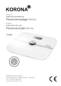 Bedienungsanleitung Korona 73160 Mona Waage