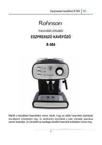 Használati útmutató Rohnson R-984 Presszógép