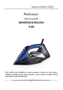 Návod Rohnson R-393 Žehlička