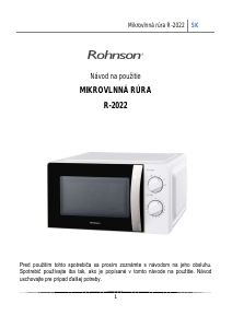 Návod Rohnson R-2022 Mikrovlnná rúra