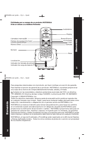 Manual de uso Motorola ME4056 Teléfono inalámbrico