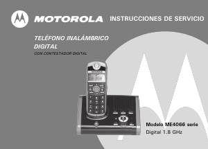 Manual de uso Motorola ME4066 Teléfono inalámbrico