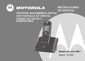 Manual de uso Motorola ME4851 Teléfono inalámbrico