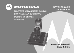 Manual de uso Motorola ME4058 Teléfono inalámbrico