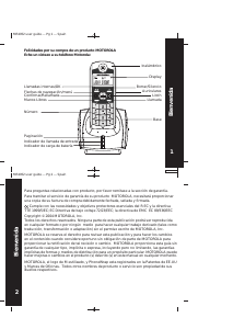 Manual de uso Motorola ME4052 Teléfono inalámbrico