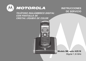 Manual de uso Motorola ME4251K Teléfono inalámbrico