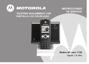 Manual de uso Motorola ME7158 Teléfono inalámbrico