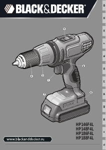 Εγχειρίδιο Black and Decker HP144F4L Οδηγός τρυπανιών