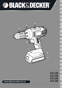 Manual de uso Black and Decker ASL186 Atornillador taladrador