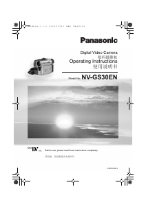 Manual Panasonic NV-GS30EN Camcorder