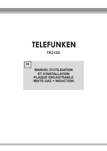 Mode d’emploi Telefunken TK212G Table de cuisson