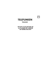 Mode d’emploi Telefunken TKGOG5K Table de cuisson