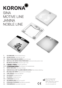 Mode d’emploi Korona Noble Line Pèse-personne