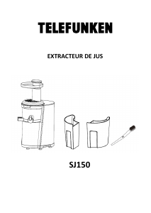 Manual Telefunken SJ150 Juicer
