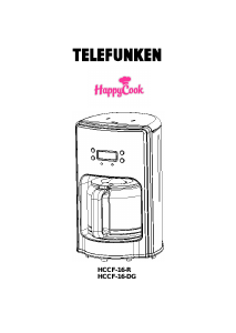 Mode d’emploi Telefunken HCCF-16-R HappyCook Cafetière