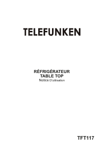 Mode d’emploi Telefunken TFT117 Réfrigérateur