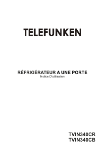 Mode d’emploi Telefunken TVIN340CR Réfrigérateur