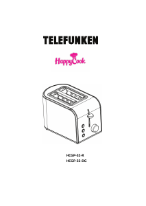 Handleiding Telefunken HCGP-32-DG HappyCook Broodrooster