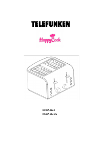 Mode d’emploi Telefunken HCGP-36-X HappyCook Grille pain