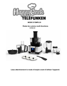 Mode d’emploi Telefunken HCRM-250 HappyCook Robot de cuisine