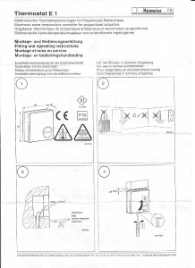 Bedienungsanleitung Heimeier E1 Thermostat