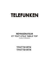 Mode d’emploi Telefunken TFKTT81RTK Réfrigérateur